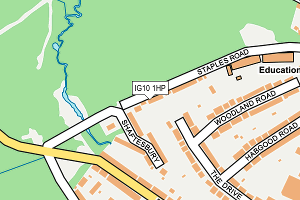 IG10 1HP map - OS OpenMap – Local (Ordnance Survey)