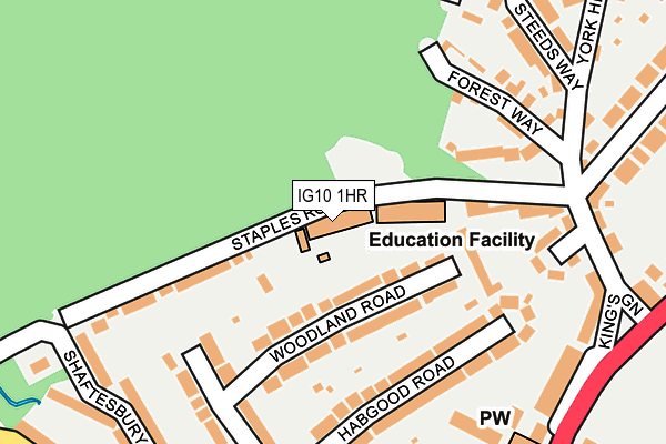 IG10 1HR map - OS OpenMap – Local (Ordnance Survey)