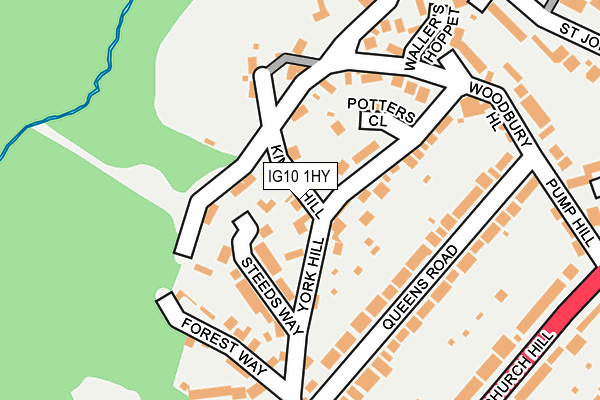 IG10 1HY map - OS OpenMap – Local (Ordnance Survey)