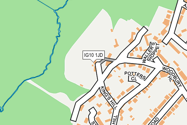 IG10 1JD map - OS OpenMap – Local (Ordnance Survey)