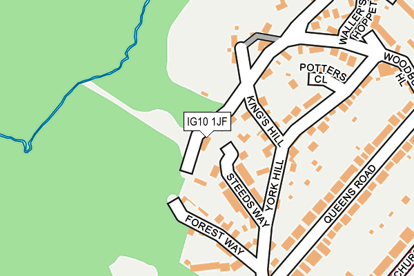 IG10 1JF map - OS OpenMap – Local (Ordnance Survey)
