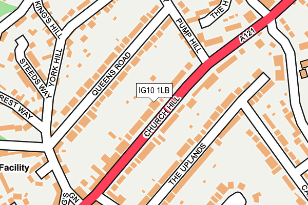 IG10 1LB map - OS OpenMap – Local (Ordnance Survey)