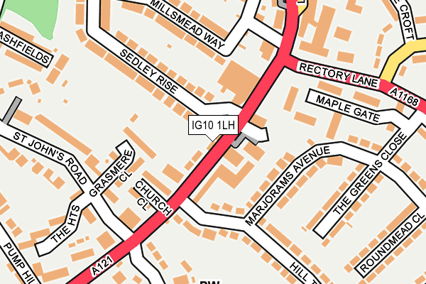 IG10 1LH map - OS OpenMap – Local (Ordnance Survey)