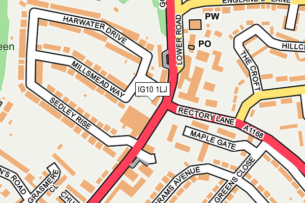 IG10 1LJ map - OS OpenMap – Local (Ordnance Survey)