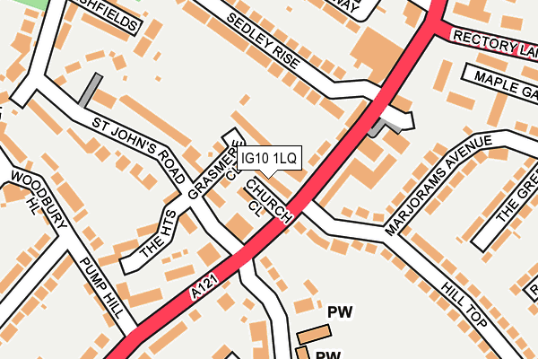 IG10 1LQ map - OS OpenMap – Local (Ordnance Survey)