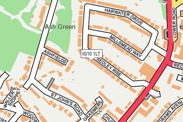 IG10 1LT map - OS OpenMap – Local (Ordnance Survey)