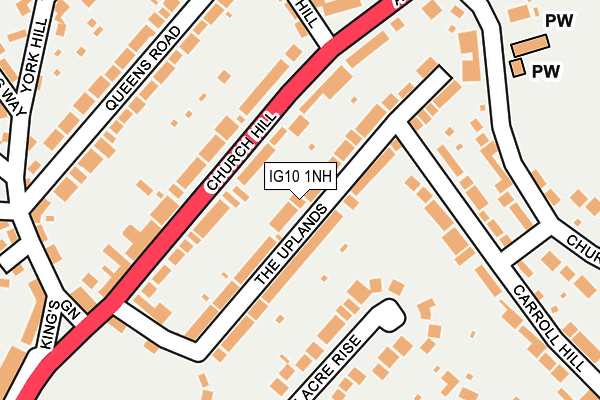 IG10 1NH map - OS OpenMap – Local (Ordnance Survey)