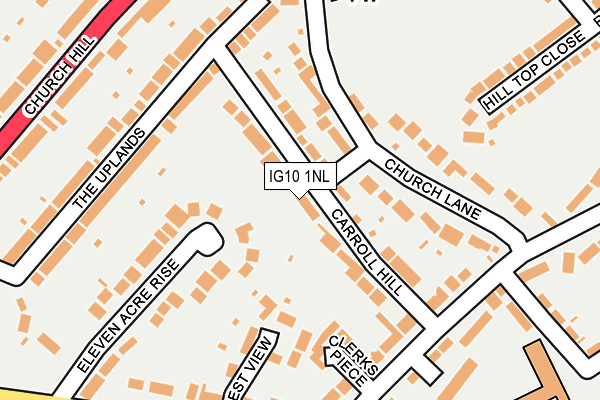 IG10 1NL map - OS OpenMap – Local (Ordnance Survey)
