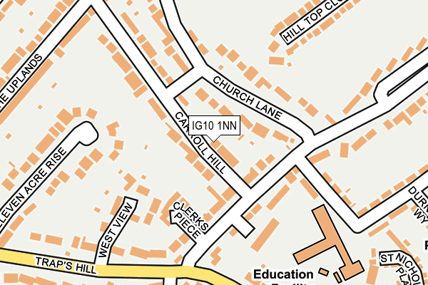 IG10 1NN map - OS OpenMap – Local (Ordnance Survey)