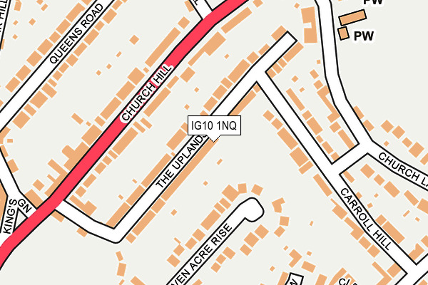 IG10 1NQ map - OS OpenMap – Local (Ordnance Survey)