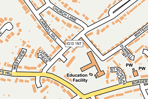 IG10 1NT map - OS OpenMap – Local (Ordnance Survey)