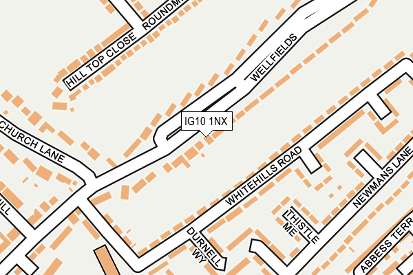 IG10 1NX map - OS OpenMap – Local (Ordnance Survey)