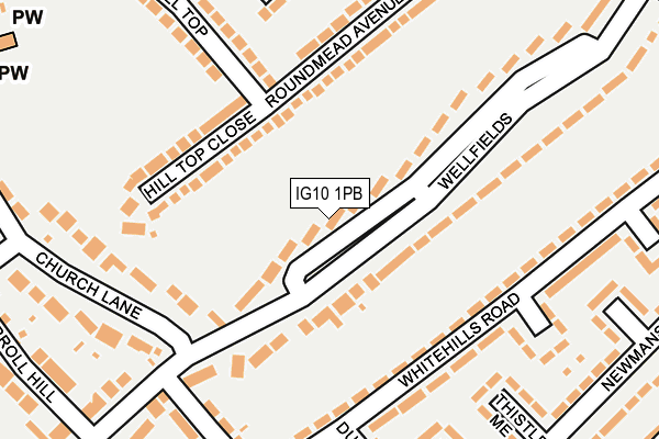 IG10 1PB map - OS OpenMap – Local (Ordnance Survey)