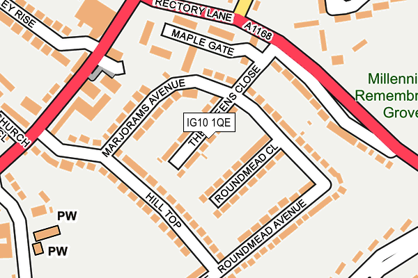 IG10 1QE map - OS OpenMap – Local (Ordnance Survey)