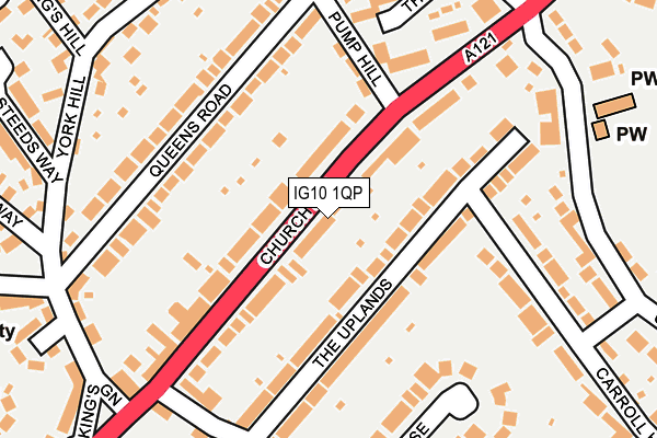 IG10 1QP map - OS OpenMap – Local (Ordnance Survey)