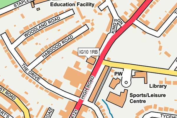 Map of WOODBURY ESTATES LIMITED at local scale
