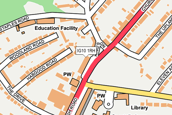 IG10 1RH map - OS OpenMap – Local (Ordnance Survey)