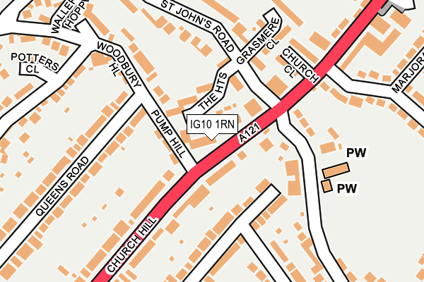 IG10 1RN map - OS OpenMap – Local (Ordnance Survey)