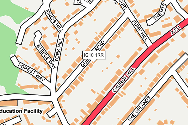 IG10 1RR map - OS OpenMap – Local (Ordnance Survey)
