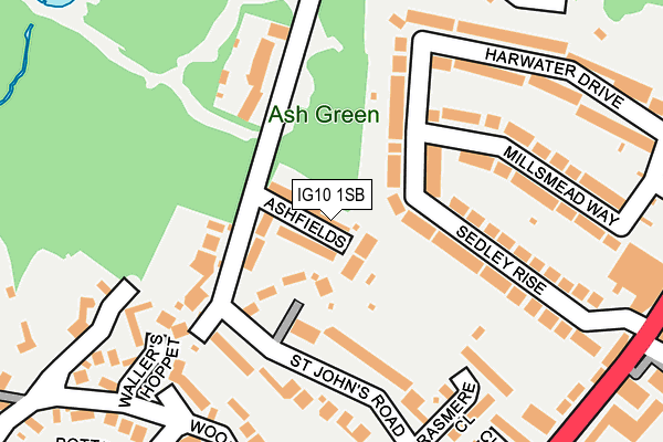 IG10 1SB map - OS OpenMap – Local (Ordnance Survey)