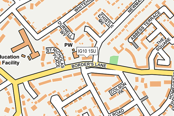 IG10 1SU map - OS OpenMap – Local (Ordnance Survey)
