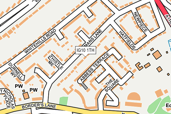 IG10 1TH map - OS OpenMap – Local (Ordnance Survey)