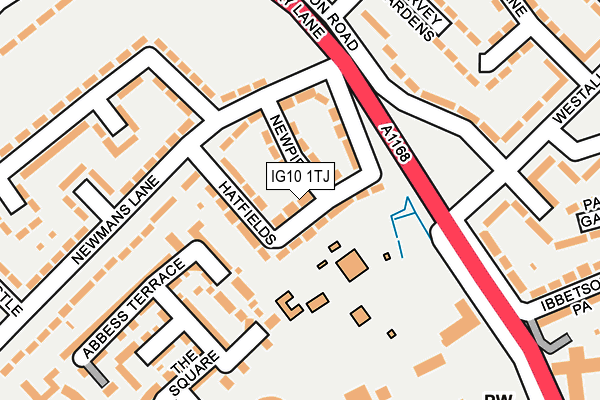 IG10 1TJ map - OS OpenMap – Local (Ordnance Survey)