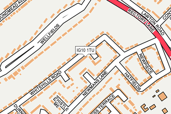 IG10 1TU map - OS OpenMap – Local (Ordnance Survey)