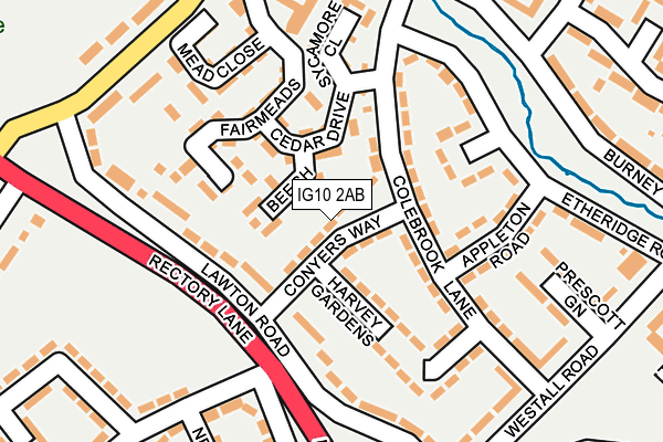 IG10 2AB map - OS OpenMap – Local (Ordnance Survey)