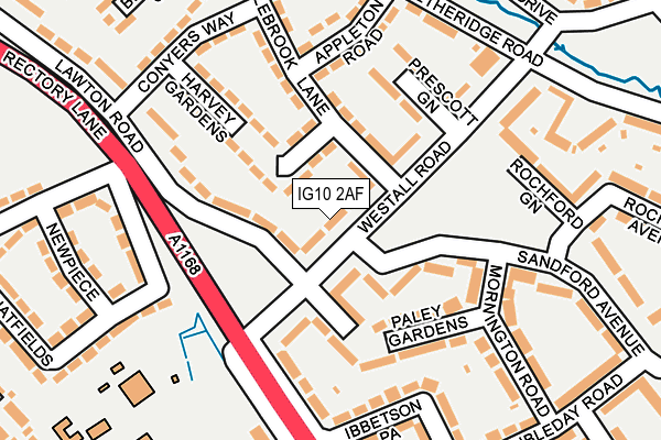 IG10 2AF map - OS OpenMap – Local (Ordnance Survey)