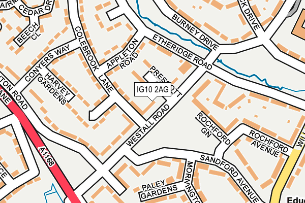 IG10 2AG map - OS OpenMap – Local (Ordnance Survey)