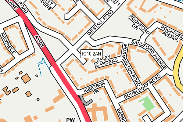 IG10 2AN map - OS OpenMap – Local (Ordnance Survey)