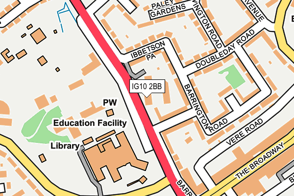 IG10 2BB map - OS OpenMap – Local (Ordnance Survey)