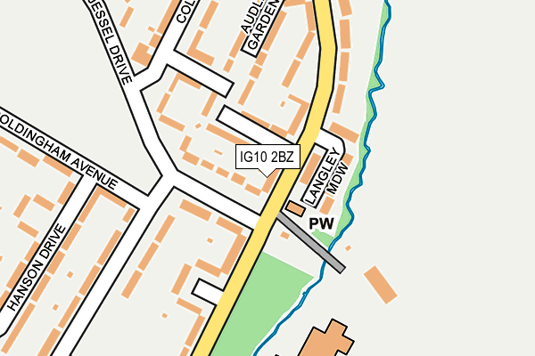 IG10 2BZ map - OS OpenMap – Local (Ordnance Survey)
