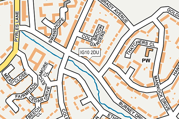 IG10 2DU map - OS OpenMap – Local (Ordnance Survey)