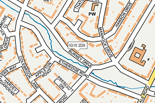 IG10 2DX map - OS OpenMap – Local (Ordnance Survey)