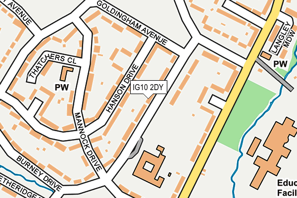 IG10 2DY map - OS OpenMap – Local (Ordnance Survey)