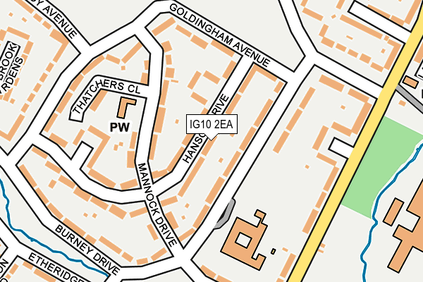 IG10 2EA map - OS OpenMap – Local (Ordnance Survey)