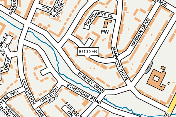 IG10 2EB map - OS OpenMap – Local (Ordnance Survey)