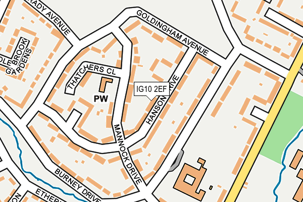 IG10 2EF map - OS OpenMap – Local (Ordnance Survey)
