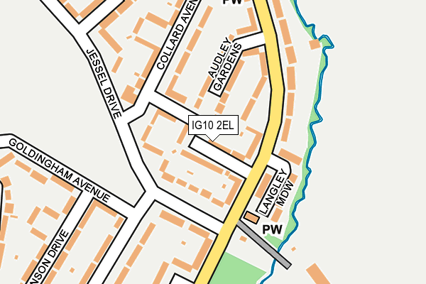 IG10 2EL map - OS OpenMap – Local (Ordnance Survey)