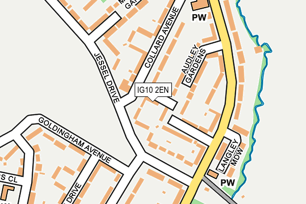 IG10 2EN map - OS OpenMap – Local (Ordnance Survey)