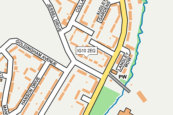 IG10 2EQ map - OS OpenMap – Local (Ordnance Survey)