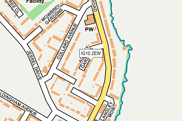 IG10 2EW map - OS OpenMap – Local (Ordnance Survey)
