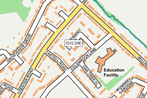 IG10 2HE map - OS OpenMap – Local (Ordnance Survey)