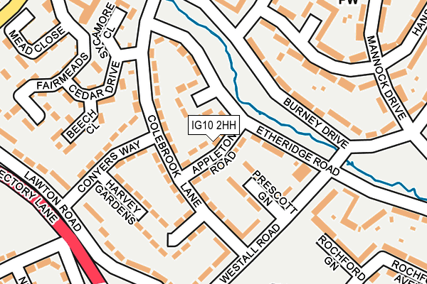 IG10 2HH map - OS OpenMap – Local (Ordnance Survey)