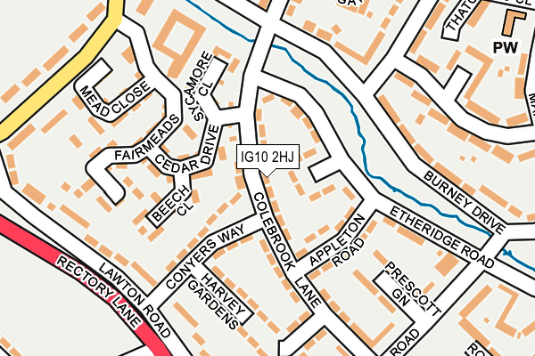 IG10 2HJ map - OS OpenMap – Local (Ordnance Survey)
