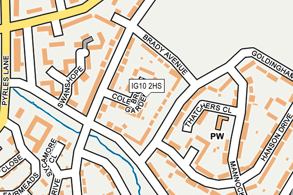 IG10 2HS map - OS OpenMap – Local (Ordnance Survey)