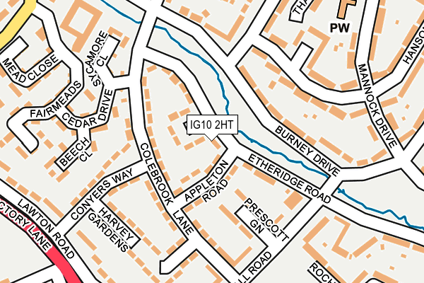 IG10 2HT map - OS OpenMap – Local (Ordnance Survey)