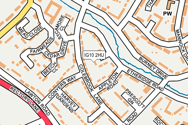 IG10 2HU map - OS OpenMap – Local (Ordnance Survey)